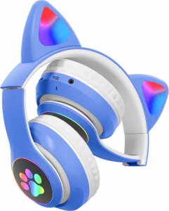 Słuchawki ATL ZS7G Słuchawki bt 5.0 led niebieskie      uszy 3