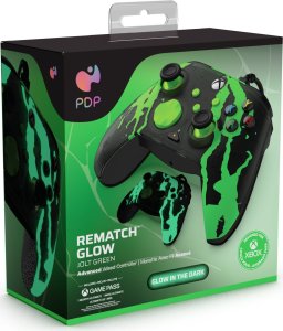 Pad PDP PDP XS Pad przewodowy Rematch Jolt Green Glow in the Dark 61