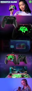 Pad PDP PDP XS Pad przewodowy Rematch Space Dust Glow in the Dark 62