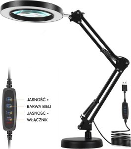 Lusterko kosmetyczne ATL ZD144 Lampka lupa kosmetyczna biurkowa 3