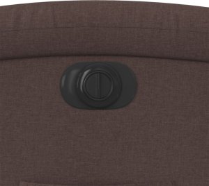 vidaXL Elektryczny fotel rozkładany, ciemnobrązowy, obity tkaniną 12