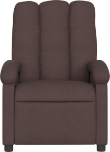 vidaXL Elektryczny fotel rozkładany, ciemnobrązowy, obity tkaniną 9