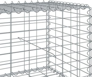vidaXL Kosz gabionowy z pokrywą, 900x100x50 cm, galwanizowane żelazo 6