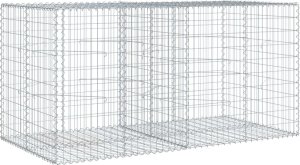 vidaXL Kosz gabionowy z pokrywą, 200x100x100 cm, galwanizowane żelazo 2