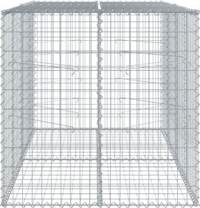 vidaXL Kosz gabionowy z pokrywą, 200x100x100 cm, galwanizowane żelazo 4