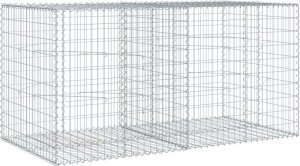 vidaXL Kosz gabionowy z pokrywą, 200x100x100 cm, galwanizowane żelazo 5