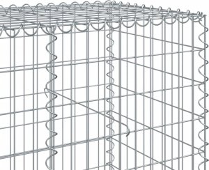 vidaXL Kosz gabionowy z pokrywą, 200x100x100 cm, galwanizowane żelazo 6