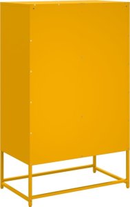 vidaXL Szafka, musztardowa, 68,5x39x111,5 cm, stal walcowana na zimno 6