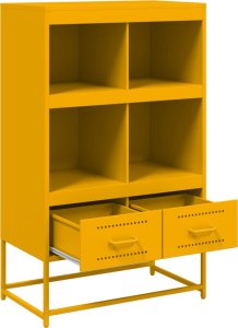 vidaXL Szafka, musztardowa, 68,5x39x111,5 cm, stal walcowana na zimno 8