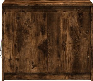 vidaXL Szafka z LED, przydymiony dąb, 72x34x61 cm 6