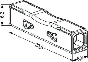Wago Złączka przelotowa do przewodów jednodrutowych wielodrutowych 0,75-4 mm2 100 szt (2773-2401) 4