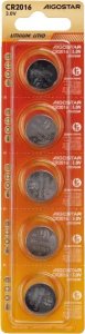Aigostar  Bateria litowa CR2016 3V guzikowa pastylka opakowanie 5 sztuk Bateria litowa CR2016 3V guzikowa pastylka opakowanie 5 sztuk 5