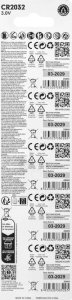 Aigostar  Bateria litowa CR2032 3V guzikowa pastylka opakowanie 5 sztuk Bateria litowa CR2032 3V guzikowa pastylka opakowanie 5 sztuk 4
