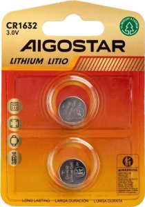 Aigostar  Bateria litowa CR1632 3V guzikowa pastylka opakowanie 2 sztuki Bateria litowa CR1632 3V guzikowa pastylka opakowanie 2 sztuki 5