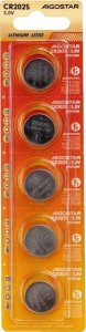 Aigostar  Bateria litowa CR2025 3V guzikowa pastylka opakowanie 5 sztuk Bateria litowa CR2025 3V guzikowa pastylka opakowanie 5 sztuk 5