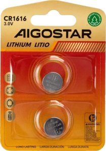 Aigostar  Bateria litowa CR1616 3V guzikowa pastylka opakowanie 2 sztuki Bateria litowa CR1616 3V guzikowa pastylka opakowanie 2 sztuki 5