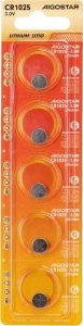 Aigostar  Bateria litowa CR1025 3V guzikowa pastylka opakowanie 5 sztuk Bateria litowa CR1025 3V guzikowa pastylka opakowanie 5 sztuk 5