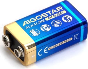 Aigostar  Bateria alkaliczna 6LR61 9V 1 szt. Bateria alkaliczna 6LR61 9V 1 szt. 1