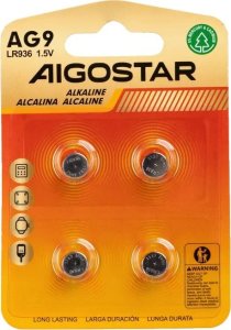 Aigostar  Bateria guzikowa pastylkowa AG9 LR936 1.5V opakowanie 4 sztuki Bateria guzikowa pastylkowa AG9 LR936 1.5V opakowanie 4 sztuki 6