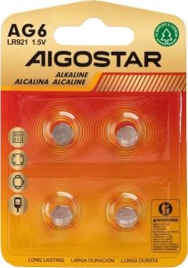 Aigostar  Bateria guzikowa pastylkowa AG6 LR920 1.5V 4 opakowanie 4 sztuki Bateria guzikowa pastylkowa AG6 LR920 1.5V 4 opakowanie 4 sztuki 4