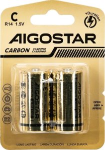 Aigostar  Bateria alkaliczna cynkowo-węglowa R14 1.5V opakowanie 2 szt. Bateria alkaliczna cynkowo-węglowa R14 1.5V opakowanie 2 szt. 4
