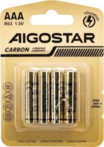 Aigostar  Bateria alkaliczna cynkowo-węglowa R03 AAA 1.5V opakowanie 4 szt. Bateria alkaliczna cynkowo-węglowa R03 AAA 1.5V opakowanie 4 szt. 4