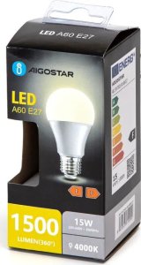 Aigostar  Żarówka diodowa LED A60 E27 15W 4000k Żarówka diodowa LED A60 E27 15W 4000k 1