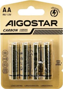 Aigostar  Bateria alkaliczna cynkowo-węglowa R6 AA 1.5V opakowanie 4 szt. Bateria alkaliczna cynkowo-węglowa R6 AA 1.5V opakowanie 4 szt. 4