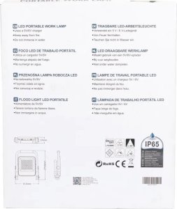 Aigostar  Przenośna lampa robocza halogen LED Ładowalny z usb reflektor 30W/5V Przenośna lampa robocza halogen LED Ładowalny z usb reflektor 30W/5V 9