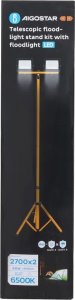 Aigostar  Zestaw naświetlaczy 2*30W + wysuwany wspornik 60-160 cm z kablem 3m Zestaw naświetlaczy 2*30W + wysuwany wspornik 60-160 cm z kablem o 7