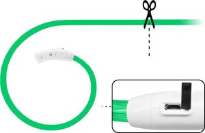 Verk Obroża świecąca led dla psa i kota wodoodprna regulowana regulacja 47cm usb Obroża świecąca led dla psa i kota wodoodprna regulowana regulacja 47cm usb 2