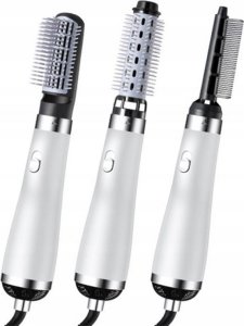 Suszarko-lokówka Verk do włosów szczotka zestaw stylizacja wielofunkcyjna 3w1 biała 2