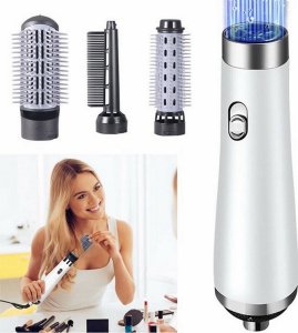 Suszarko-lokówka Verk do włosów szczotka zestaw stylizacja wielofunkcyjna 3w1 biała 5