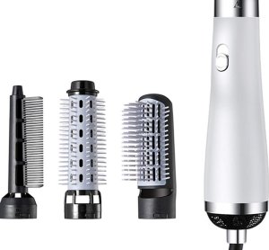 Suszarko-lokówka Verk do włosów szczotka zestaw stylizacja wielofunkcyjna 3w1 biała 6