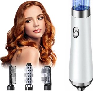 Suszarko-lokówka Verk do włosów szczotka zestaw stylizacja wielofunkcyjna 3w1 biała 8