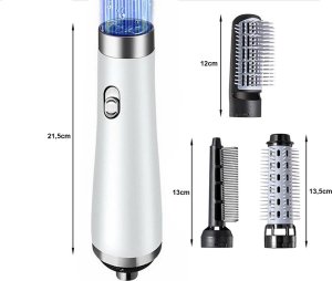 Suszarko-lokówka Verk do włosów szczotka zestaw stylizacja wielofunkcyjna 3w1 biała 10