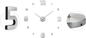Verk Zegar ścienny 3d naklejany na ścianę xxl duży 130 cm przyklejany cichy Zegar ścienny 3d naklejany na ścianę xxl duży 130 cm przyklejany cichy 3