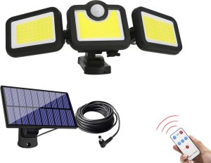 Verk Lampa solarna z czujnikiem ruchu zmierzchu 171 led osobny panel ogrodowa Lampa solarna z czujnikiem ruchu zmierzchu 171 led osobny panel ogrodowa 3