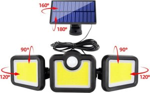 Verk Lampa solarna z czujnikiem ruchu zmierzchu 171 led osobny panel ogrodowa Lampa solarna z czujnikiem ruchu zmierzchu 171 led osobny panel ogrodowa 9