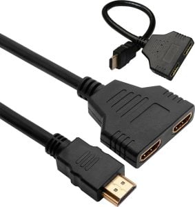 Verk Rozdzielacz hdmi splitter rozgałęźnik 2 porty fhd Rozdzielacz hdmi splitter rozgałęźnik 2 porty fhd 1