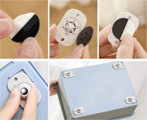 Verk Kółka do mebli samoprzylepne kulkowe roller 4 szt Kółka do mebli samoprzylepne kulkowe roller 4 szt 3