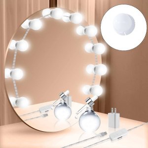 Verk Lampki do lustra toaletki led zestaw makijaż 10szt Lampki do lustra toaletki led zestaw makijaż 10szt 8