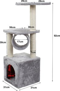 Przyjaciele Drapak dla kota drzewko domek wieża legowisko 92cm Drapak dla kota drzewko domek wieża legowisko 92cm 7