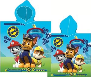 Carbotex Ponczo Poncho ręcznik PSI PATROL dla dzieci 50 x 100 kaptur CARBOTEX PAW-191203 1