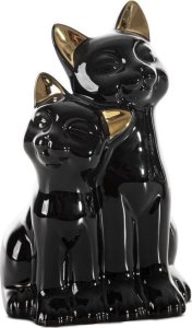 Eurofirany Figurka ceramiczna koty CAT 14X12X22 czarna 1