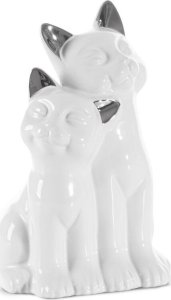 Eurofirany Figurka ceramiczna koty CAT 14X12X22 biała 1