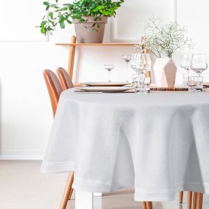 Eurofirany Serweta okragła z kantą STELLA 150 cm biała 1