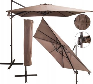 kontrast Parasol ogrodowy duży składany regulowany AUSTIN  300 cm + pokrowiec beżowy 2