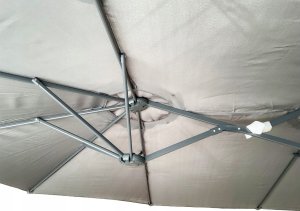 kontrast Parasol ogrodowy duży składany regulowany PHOENIX 2,7x4,6m + pokrowiec c. szary 15