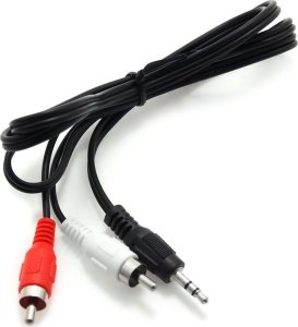 Adapter USB SwiatKabli Przejściówka JACK 3,5mm męski na 2 x  CHINCH RCA męski 1m 1